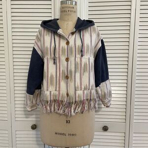 Soho Campagnie Shirtmakers Vintage Hooded Short Shirt/Jacket Sz-S